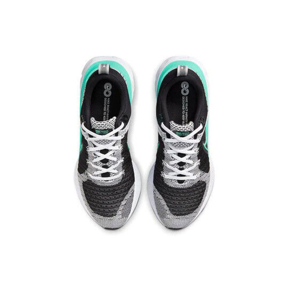 Nike React Infinity Run Flyknit 2 CT2423-103 Women Gray/Black/Mint Shoes NDD631 - Picture 4 of 8